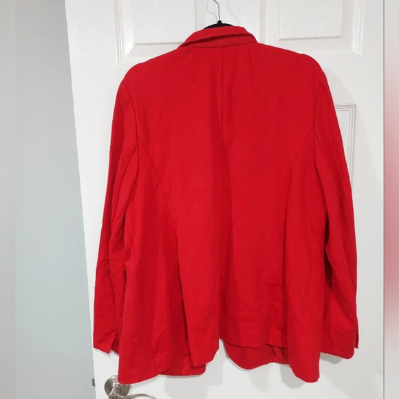 Lane Bryant "The Bryant Blazer" Red Ponte Blazer Jacket in Size 20 - Picture 14 of 15